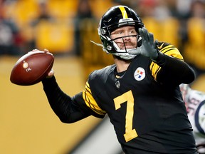 In this Dec. 16, 2018, file photo, Pittsburgh Steelers quarterback Ben Roethlisberger plays in an NFL game against the New England Patriots, in Pittsburgh.