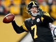 In this Dec. 16, 2018, file photo, Pittsburgh Steelers quarterback Ben Roethlisberger plays in an NFL game against the New England Patriots, in Pittsburgh.