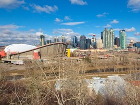 The Calgary skyline on April 1, 2019.