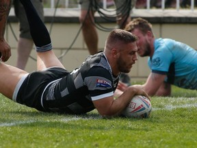 The Toronto Wolfpack take on the Featherstone Rovers in West Yorkshire, England on Monday, April 22, 2019. (TOwolfpack/Twitter)