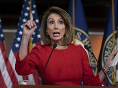 Speaker of the House Nancy Pelosi, D-Calif., insists that Attorney General William Barr send to Congress the full report by special counsel Robert Mueller on the Russia probe with all its underlying evidence, during a news conference on Capitol Hill in Washington, Thursday, April 4, 2019. She also defended the move by House Ways and Means Committee Chairman Richard Neal, D-Mass., to demand President Donald Trump's tax returns for six years.