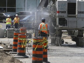 Construction work near Woodbine Ave. and O'Connor Dr. in East York on July 29 2018
