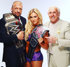 Daddys girl. Charlotte Flair with Triple H and her legendary father, Ric Flair. WWE