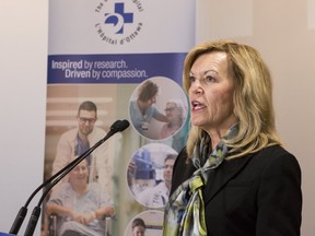 Christine Elliott, Deputy Premier and Minister of Health and Long Term Care, released the "Patient Declaration of Values for Ontario" at a press conference at the Ottawa Hospital Civic Campus on Friday, March 8, 2019. (Errol McGihon/Postmedia)