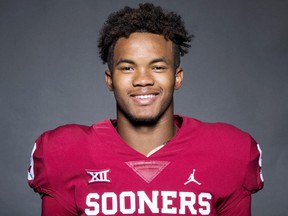 This June 21, 2018, photo provided by University of Oklahoma Athletics shows Kyler Murray. Murray is a possible pick in the 2019 NFL Draft. (Ty Russell/Oklahoma University Athletics via AP)