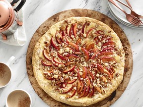 Apple-cheesecake pizza,. (Courtesy of Foodland Ontario)