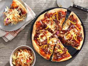 Pulled pork pizza. (Courtesy of Foodland Ontario)