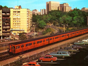 Pictured in 1958, the then-new Yonge subway in glides through Rosedale

