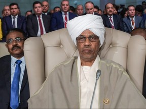 Sudan's first vice president Lt. Gen. Awad Ibn Auf attends the opening session of the 30th Arab League summit in the Tunisian capital Tunis on March 31, 2019. (FETHI BELAID/AFP/Getty Images)