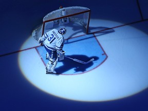 With no experienced backup behind Frederik Andersen, the Leafs will be going without a safety net in goal, praying their No. 1 guy stays upright and sharp.                                                                 Bruce Bennett/Getty Images