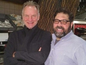 – Sting with John Carbone leaning against Kit Kat’s magic tree
