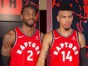 Kawhi Leonard (left) and Danny Green (right) of the Toronto Raptors. (ERNEST DOROSZUK/Toronto Sun files)