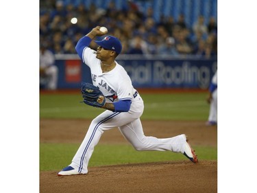 Toronto Blue Jays Marcus Stroman SP (6) in the first inning  in Toronto, Ont. on Friday April 26, 2019. Jack Boland/Toronto Sun/Postmedia Network
