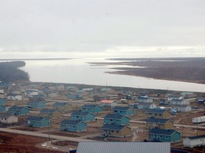 The Northern Ontario reserve of Kaschechewan is seen in this undated handout aerial photo.