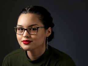 Anna Lambe, the young Inuit actress who appears in the new film, Grizzlies, poses for a photo in Ottawa Thursday April 11, 2019.