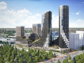 Lifetime Developments' proposed development at Warden and Highway 7 called Panda Markham is a 5.8-acre mixed use plan that will encompass five residential towers.