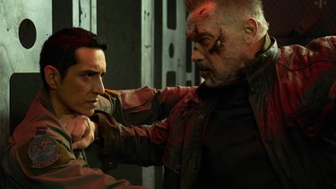 Arnold Schwarzenegger and Gabriel Luna, left, star in Skydance Productions and Paramount Pictures' TERMINATOR: DARK FATE.