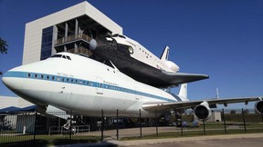 A space shuttle mockup and real-deal 747 used to ferry it can be toured at Houston Space Center. (DAVE POLLARD)