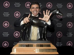 Eurico Rosa da Silva captured his sixth Jockey of the Year award on April 18, 2019, during the Sovereign Awards. (MICHAEL BURNS/Photo)