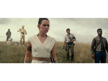 This image released by Lucasfilm Ltd. shows Daisy Ridley as Rey in a scene from "Star Wars: Episode IX."