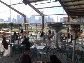 The beer garden at the Saint Arnold Brewing Company, the oldest microbrewery in the city. There’s no charge for the spectacular view of the Houston skyline.