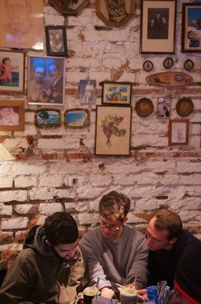 At Vienna’s Vollpension cafe the younger generation sits on ancient furniture beneath the sorts of pictures grandmothers keep, enjoying traditional cakes baked by retirees. (Peter Neville-Hadley/Horizon Writers’ Group)