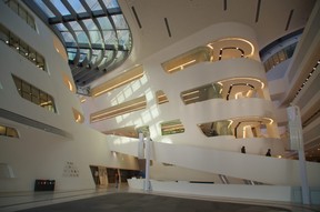 On the campus of the Vienna University of Economics and Business in the Second District, Zaha Hadid’s sci-fi library stands amid a collection of striking buildings from other globally famous architects. (Peter Neville-Hadley/Horizon Writers’ Group)