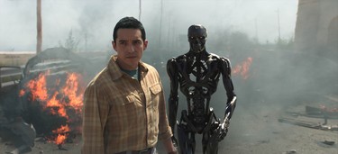 Gabriel Luna as the Rev-9; Ectoskeleton, left, and Endoskeleton, right, star in Skydance Productions and Paramount Pictures' TERMINATOR: DARK FATE.