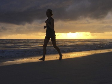 A morning jog along the beach area by the Luxury Bahia Principe Ambar in Punta Cana. Veronica Henri/Toronto Sun