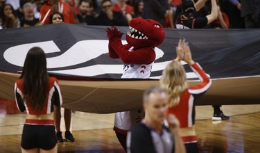 The Raptor during the third quarter in Toronto, Ont. on Saturday April 13, 2019. Jack Boland/Toronto Sun/Postmedia Network