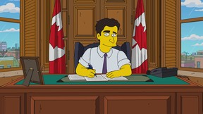 Prime Minister Justin Trudeau, as portrayed on The Simpsons. Toronto journalist Lucas Meyer was hired to provide Trudeau’s voice.