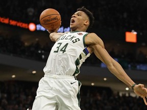 Giannis Antetokounmpo and the Milwaukee Bucks have already advanced to the Eastern Conference final. GETTY IMAGES