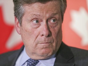 Mayor John Tory was the keynote speaker at the Empire Club of Canada on March 20, 2019 in Toronto. (Veronica Henri,Toronto Sun)