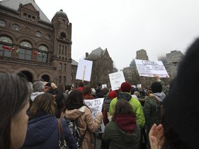 Anti-Doug Ford protesters converged on Queen’s Park on Wednesday for May Day rally (Jack Boland,Toronto Sun)