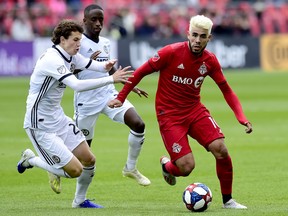 Toronto FC midfielder Alejandro Pozuelo has played nearly every minute since his debut. (THE CANADIAN PRESS)