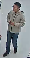 Man sought by York Regional Police for suspected voyeurism.