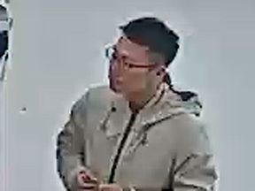 An image released by York Regional Police of a voyeurism suspect at Vaughan Mills Mall last month.