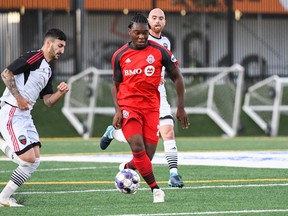 Toronto FC's Ayo Akinola (centre) is joining the American U-20 squad in Poland. (Submitted photo)