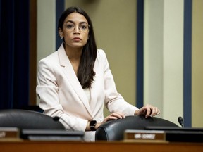 U.S. Rep. Alexandria Ocasio-Cortez (D-NY) arrives to a House Civil Rights and Civil Liberties Subcommittee hearing on confronting white supremacy at the U.S. Capitol on Wednesday, May 15, 2019 in Washington.