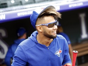 Toronto Blue Jays second baseman Lourdes Gurriel Jr. has hit four home runs since returning from Buffalo. (AP Photo/David Zalubowski)