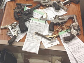 A photo in a now-deleted Tweet posted by a Toronto Police officer on Tuesday clearly showed personal information of participants in the city's gun buy-back program.  The Toronto Sun has obscured the personal information revealed in the photo.
