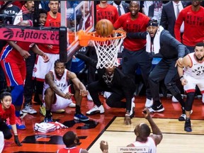Toronto Sun photographer took this remarkable image of Kawhi Leonard's amazing basket, which ensured the Raptors a victory in the team's series against the Philadelphia 76ers
