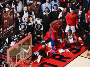 What were those in the front row thinking Sunday as the Raptors scored their buzzer-beating victory? We have the answer.
