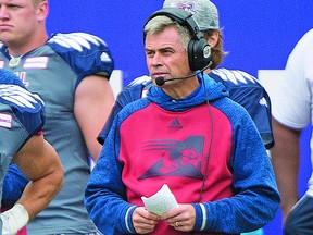 Jacques Chapdelaine, shown here as head coach of the Alouettes in 2016, is back in Toronto as offensive coordinator and quarterbacks coach. He was in charge of the Boatmen’s special teams and receivers back in 1992.  THE CANADIAN PRESS/FILE