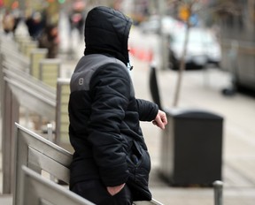 Chris, not his real name, was living on the streets of Toronto and in City shelters in November 2018. (Dave Abel/Toronto Sun/Postmedia Network)