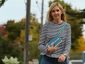 Christin Carmichael Greb on the campaign trail ahead of the 2018 Municipal Election in Toronto, Ont. on Thursday October 11, 2018.
