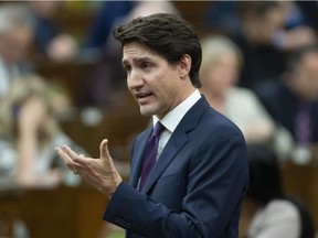 Prime Minister Justin Trudeau responds to a question during Question Period in the House of Commons, Tuesday, May 7, 2019 in Ottawa.