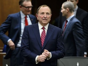 NHL Commissioner Gary Bettman appears before the Commons Subcommittee on Sports-Related Concussions on Parliament Hill in Ottawa on Wednesday, May 1, 2019. THE CANADIAN PRESS/Sean Kilpatrick