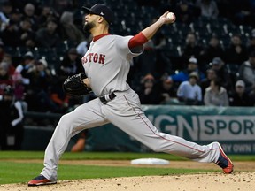 David Price of the Boston Red Sox throws the ball against the Chicago White Sox during the first inning at Guaranteed Rate Field on May 2, 2019 in Chicago, Ill.