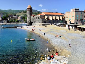 Collioure's sand-and-pebble beach ends at the Notre-Dame des Anges church — a view that's inspired many modern artists. (Cameron Hewitt)